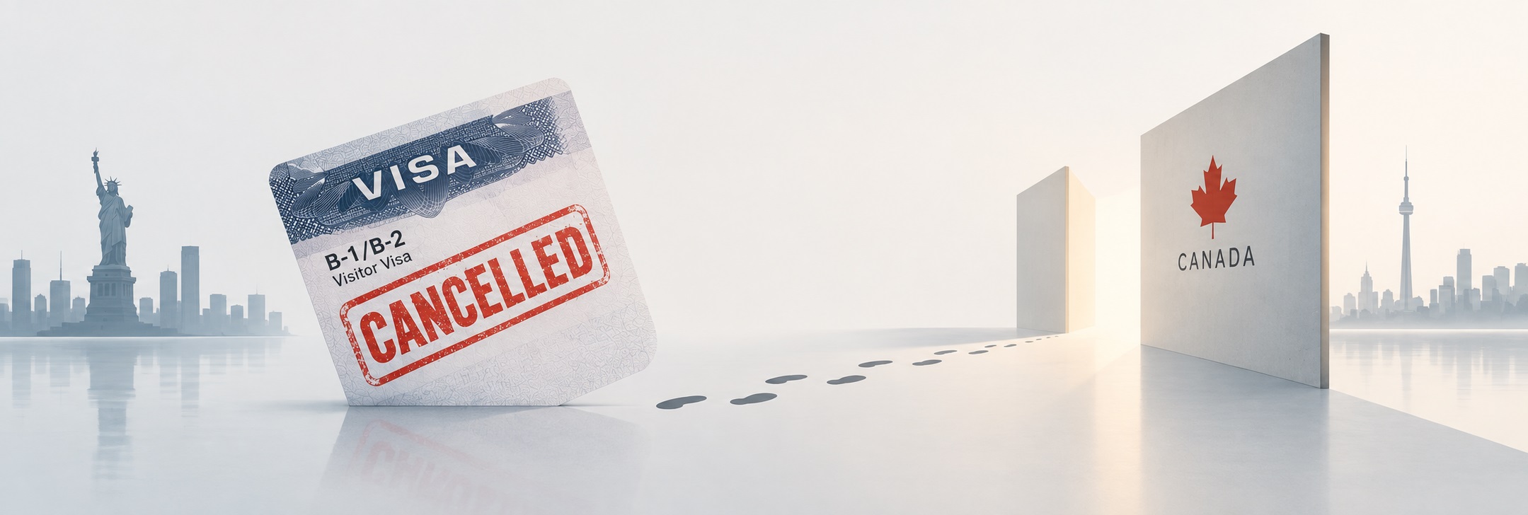 U.S. B-1/B-2 visa cancellation with pathway from the United States to Canada